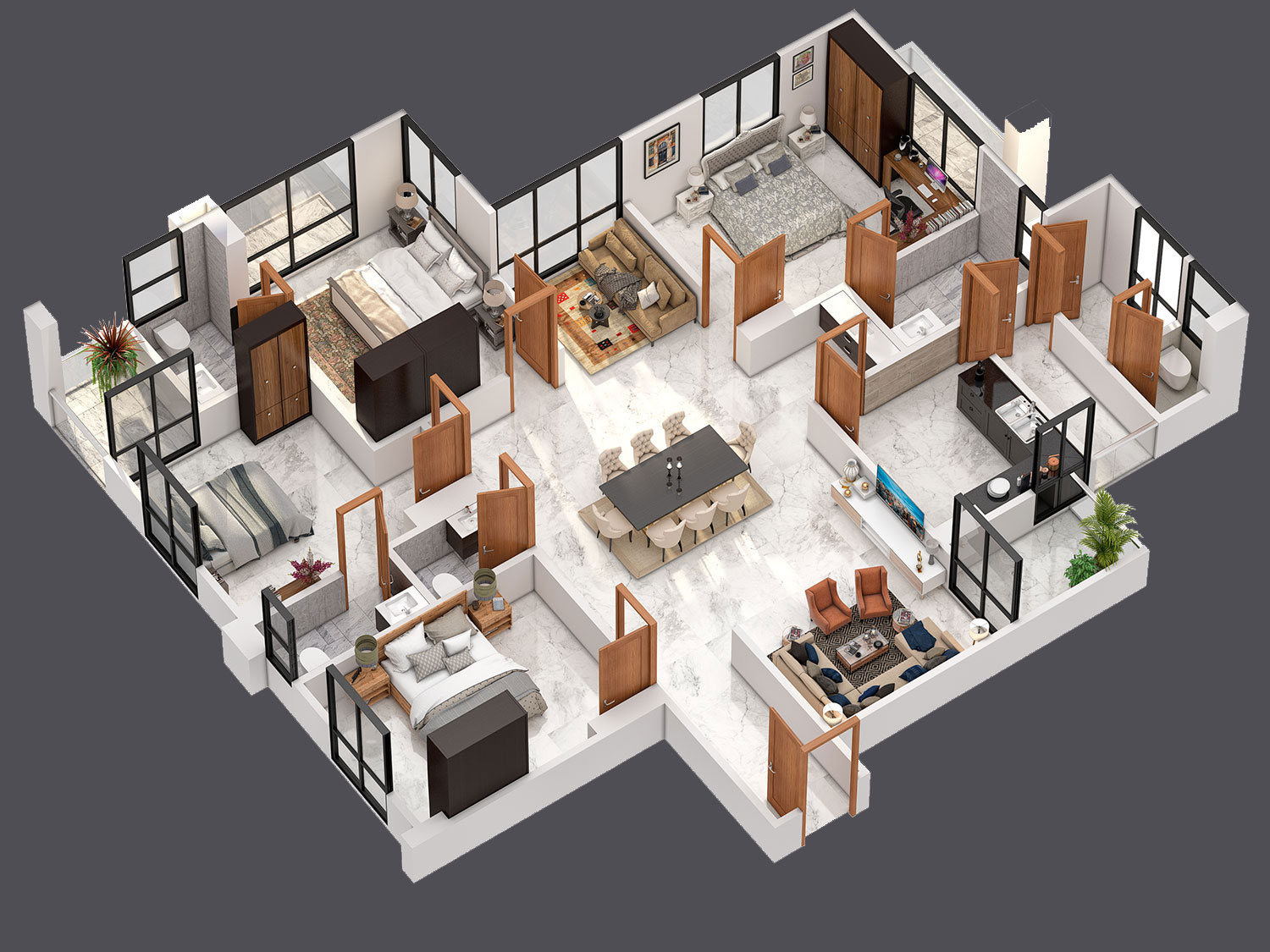 3D Floor Plan Rendering 3D Floorplan Renders