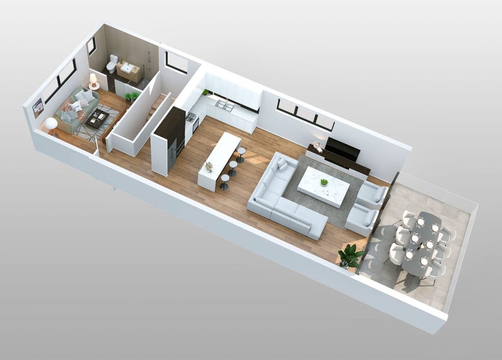3d Floor Plan Rendering Floorplan, House Plan Ideas 3d
